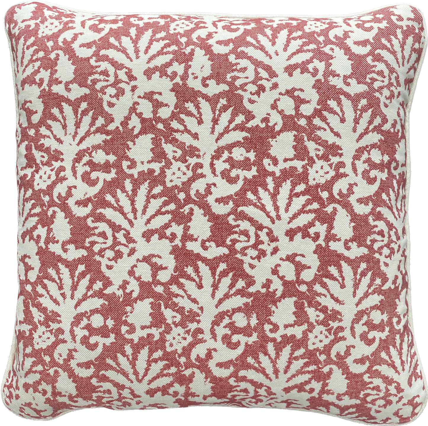 Red abstract + red stripes Cushion