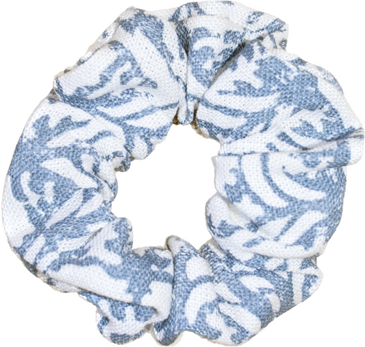 Ashok blue Penny Morrison scrunchie