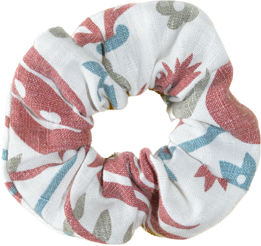 Red and blue scrunchie
