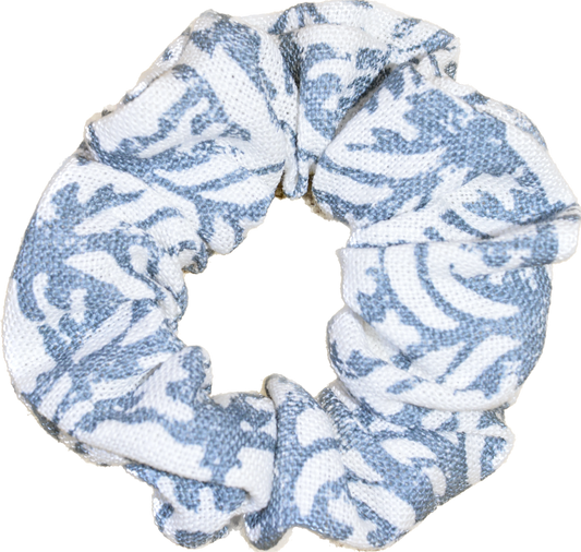 Ashok blue Penny Morrison scrunchie