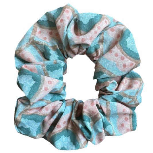 Blue and Pink scrunchie
