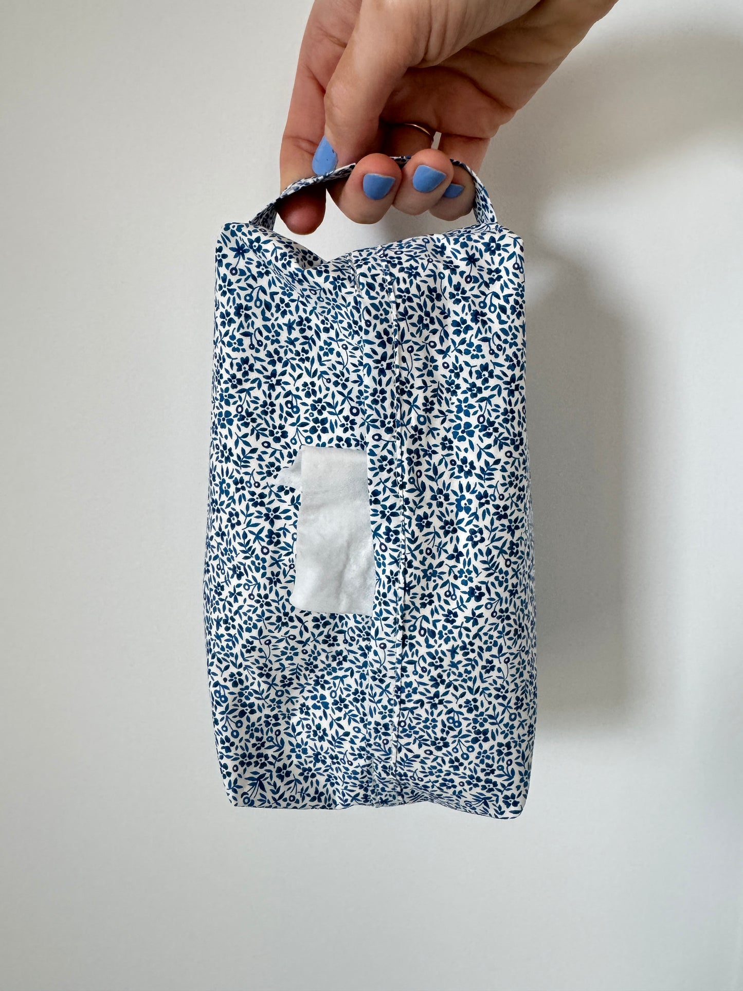 Blue flower Liberty Wipe cover